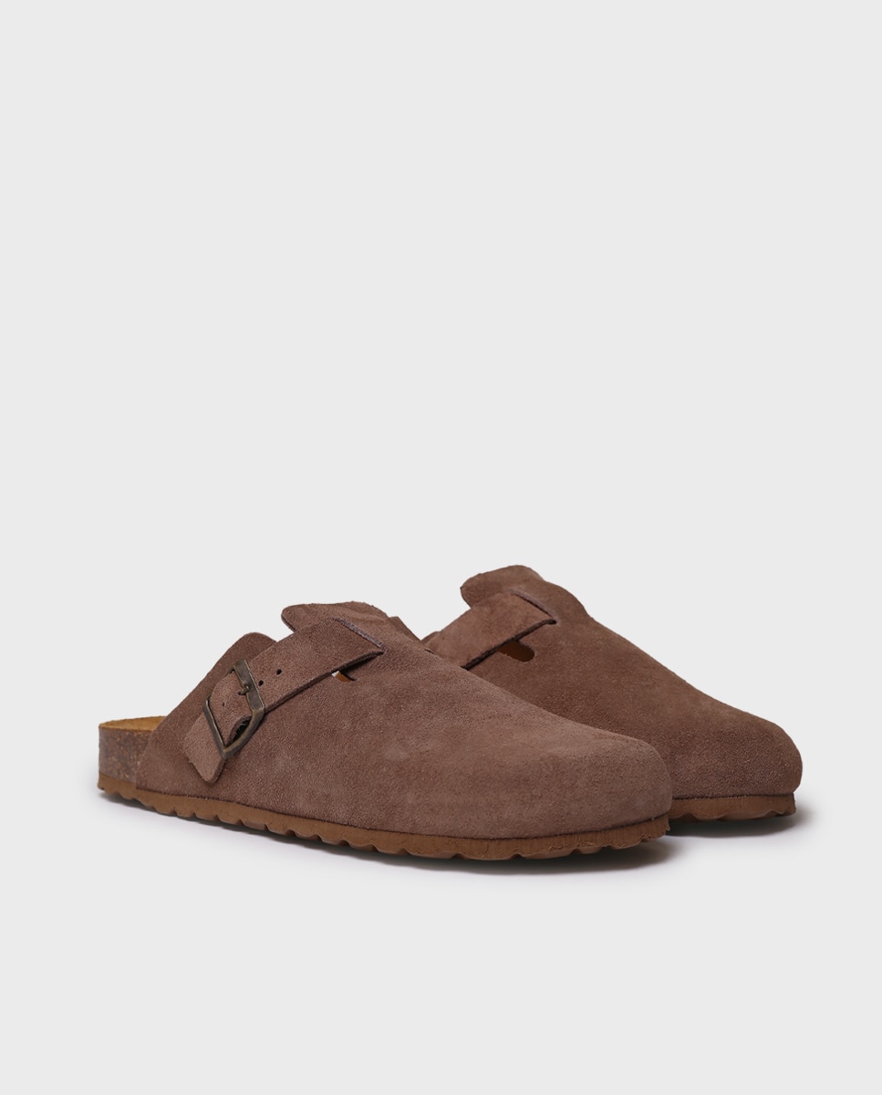 Socas de Camurça Castanho-2