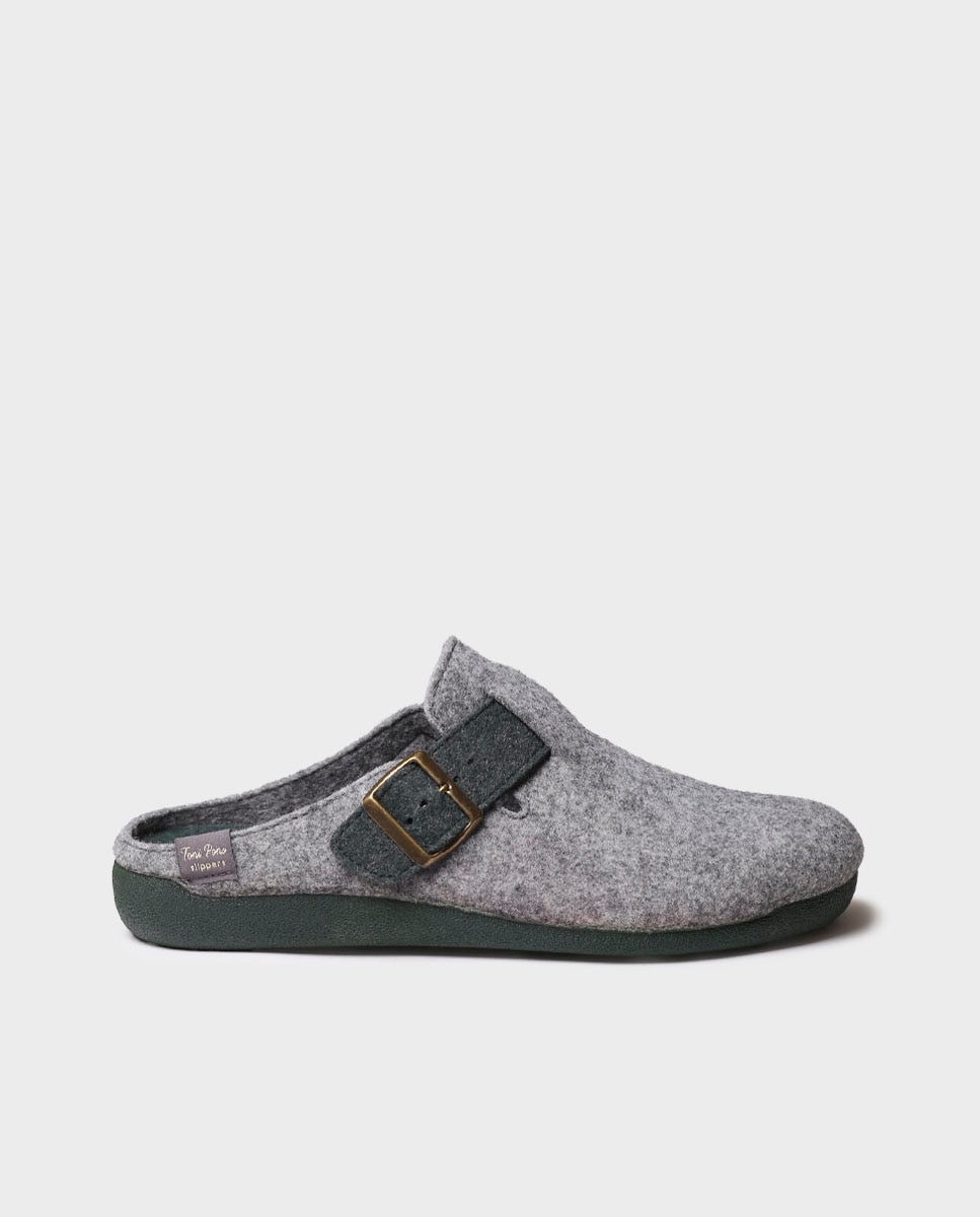 Pantufas Tipo Socas Cinzento-1