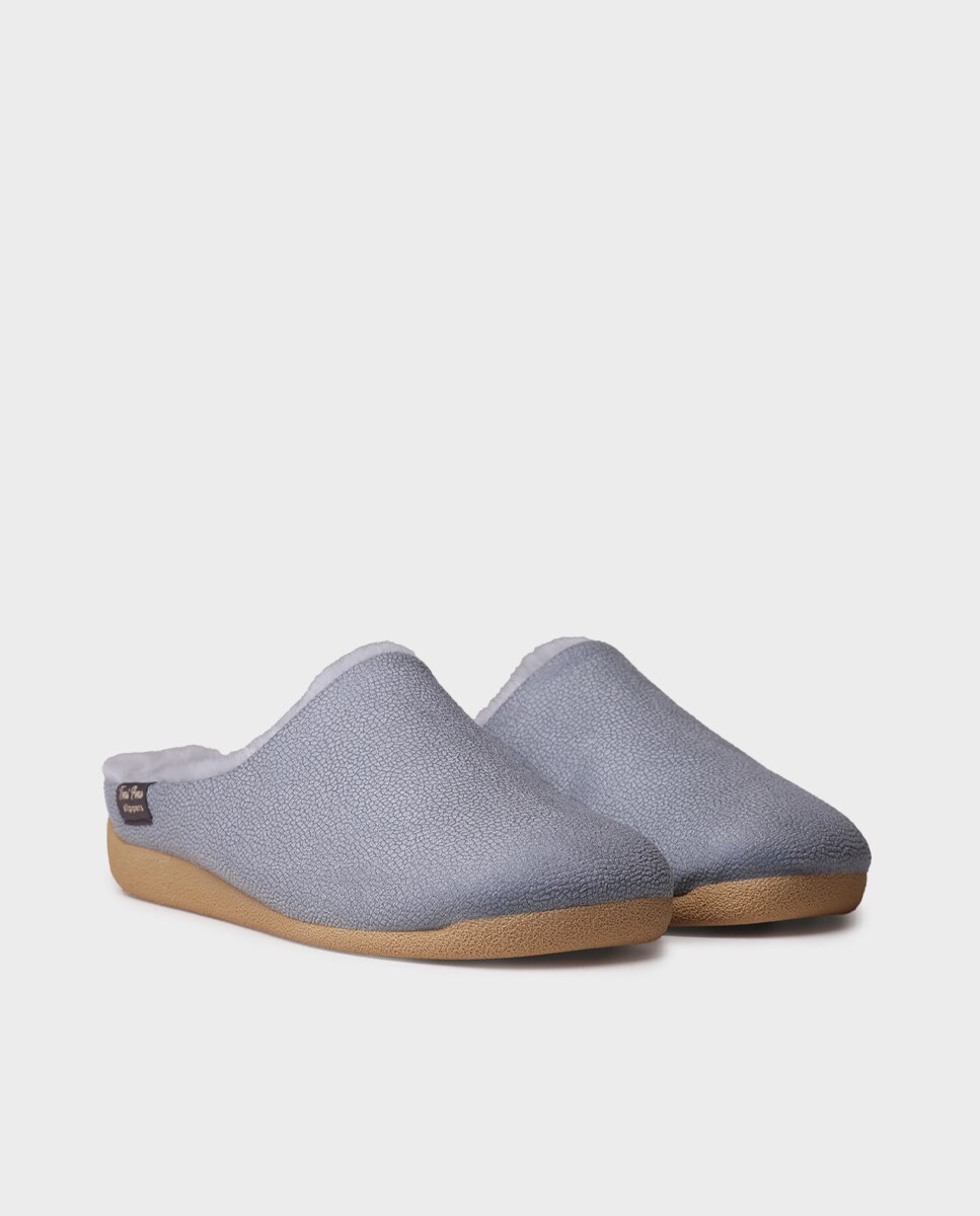 Pantufas Fechadas Tipo Socas Azul-2