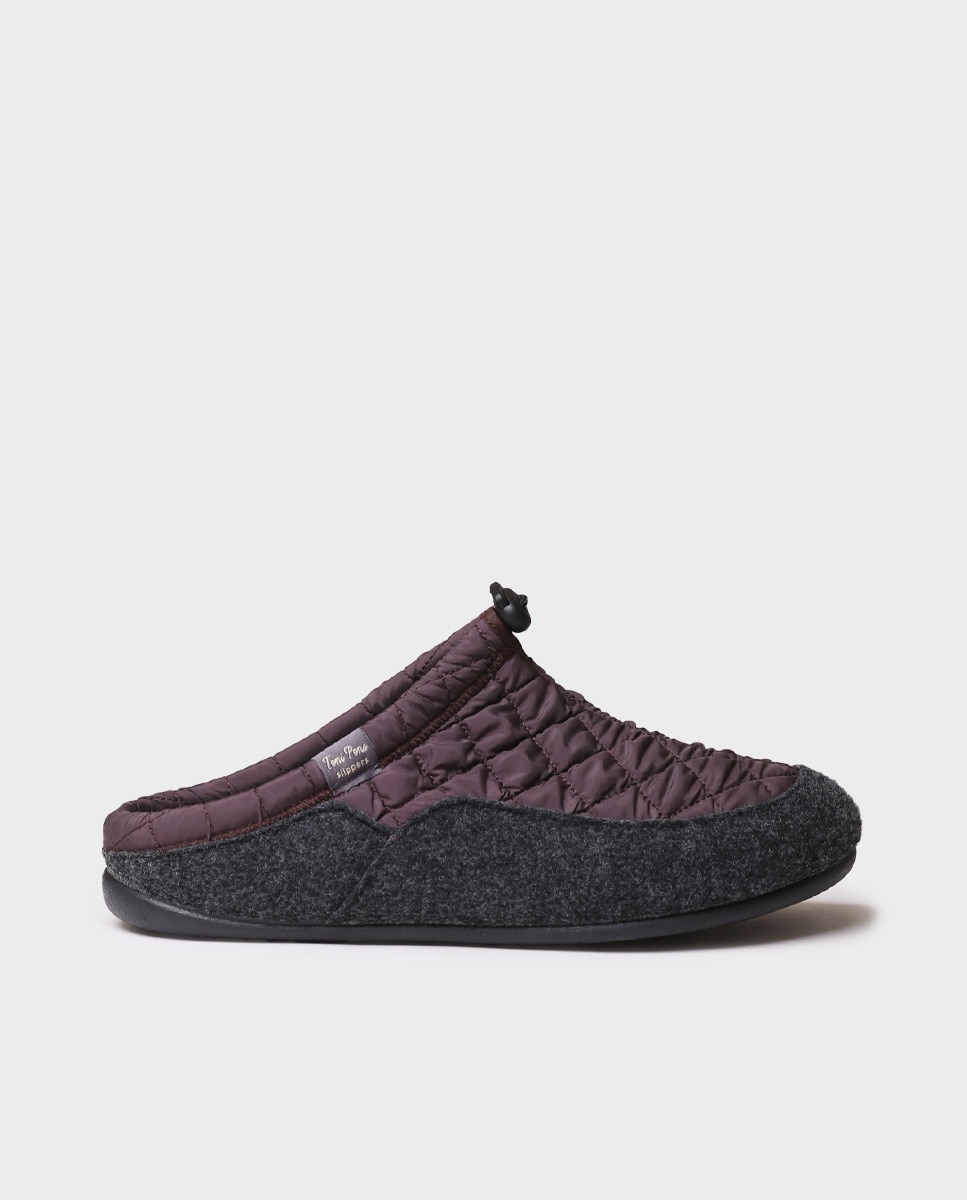 Pantufas de Tecido Acolchoado Roxo-1