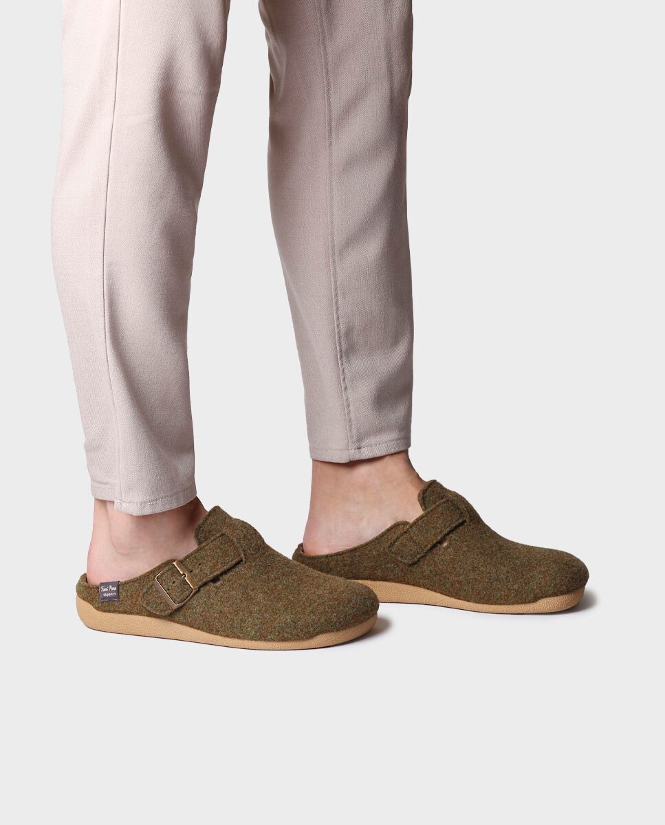 Pantufas Tipo Socas Verde-escuro-4