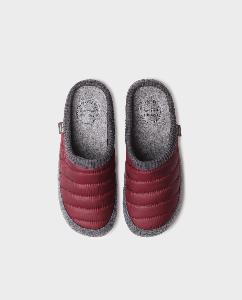 Pantufas de Feltro Bordeaux-3