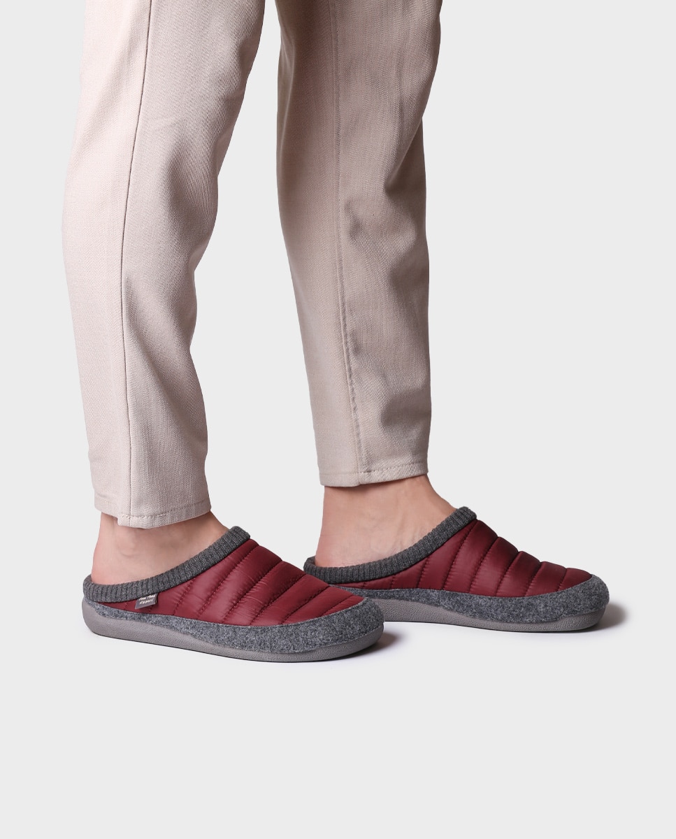 Pantufas de Feltro Bordeaux-4