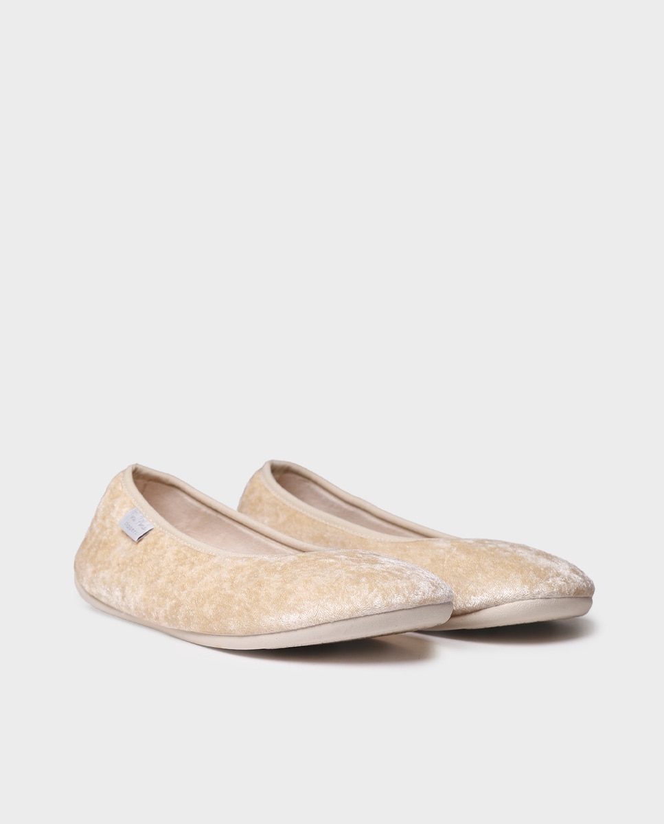 Pantufas Tipo Bailarina Cru-2