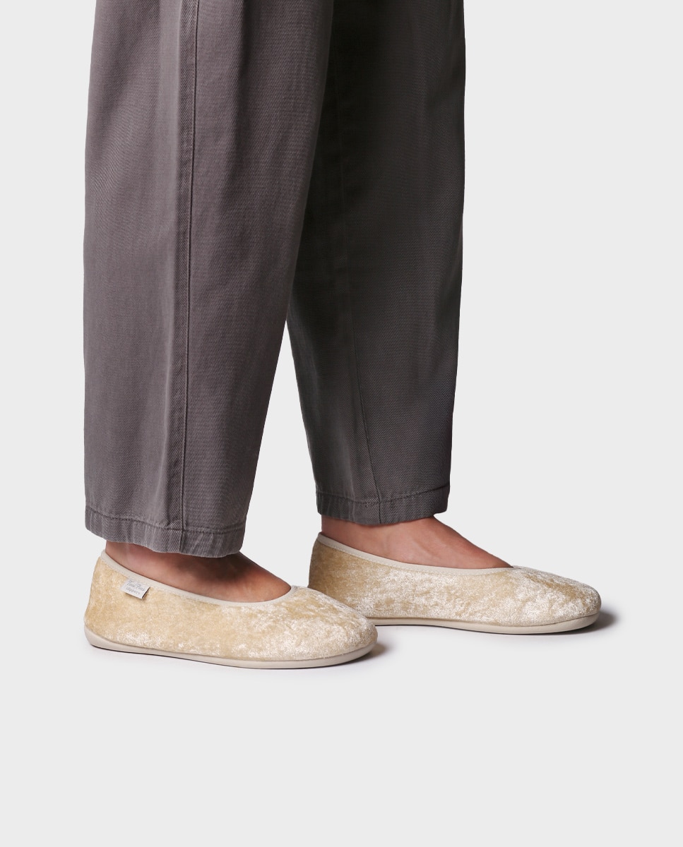 Pantufas Tipo Bailarina Cru-4