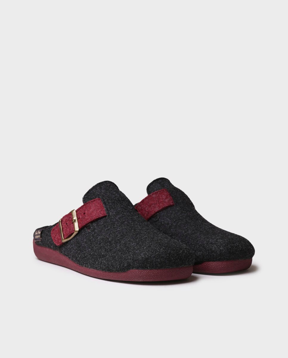 Pantufas Tipo Socas Preto / Vermelho-2