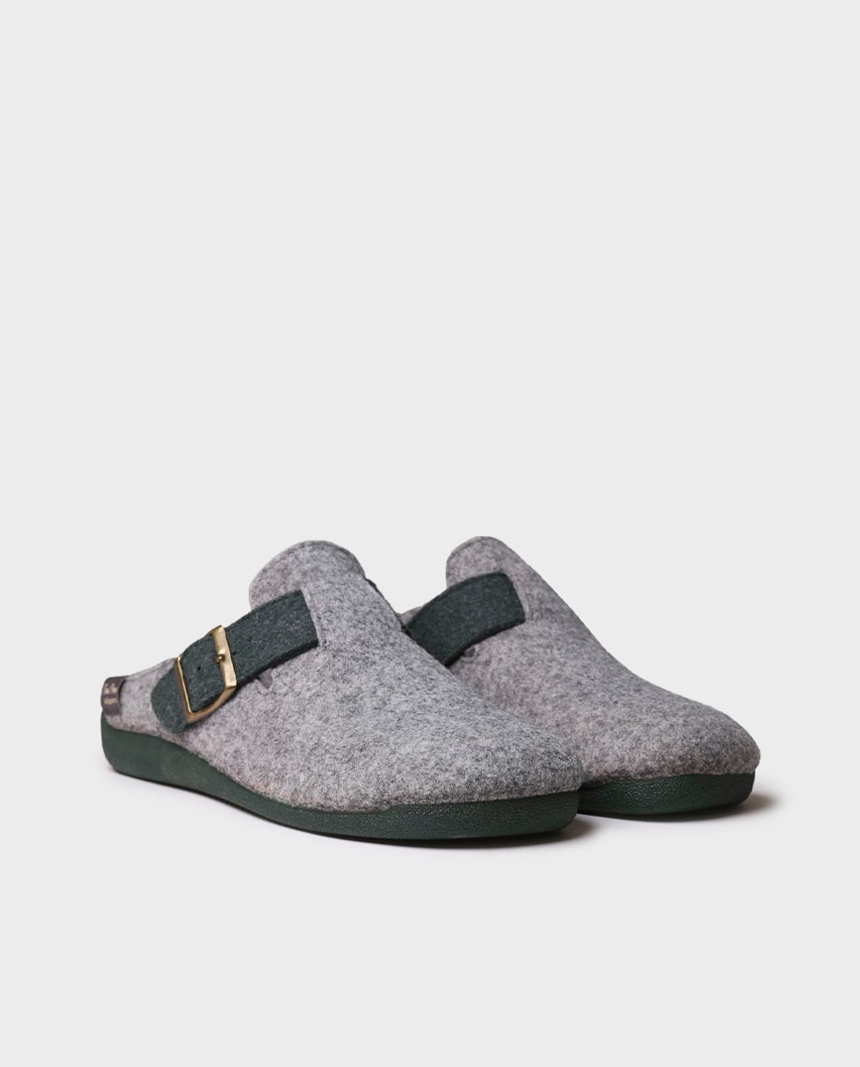 Pantufas Tipo Socas Cinzento-2