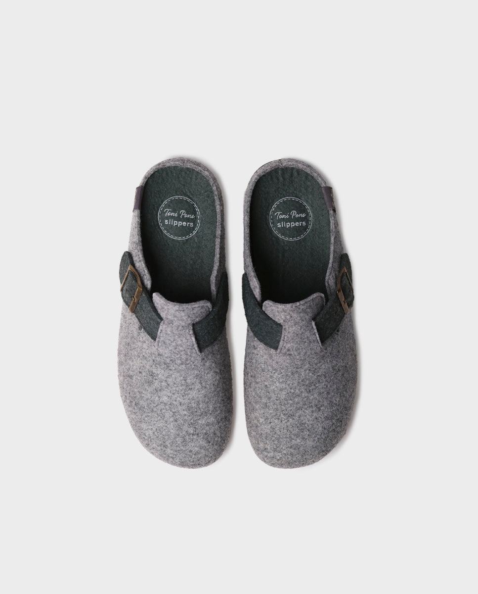 Pantufas Tipo Socas Cinzento-3