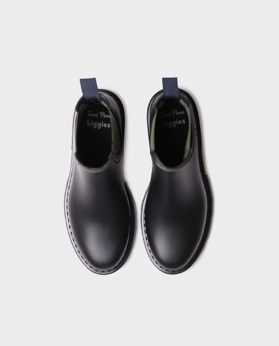 Botins de Água de Borracha com Elásticos Caqui-3