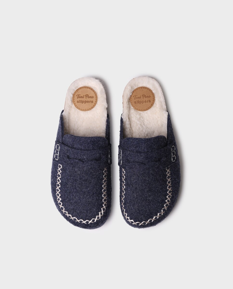 Pantufas Tipo Socas Azul-marinho-3