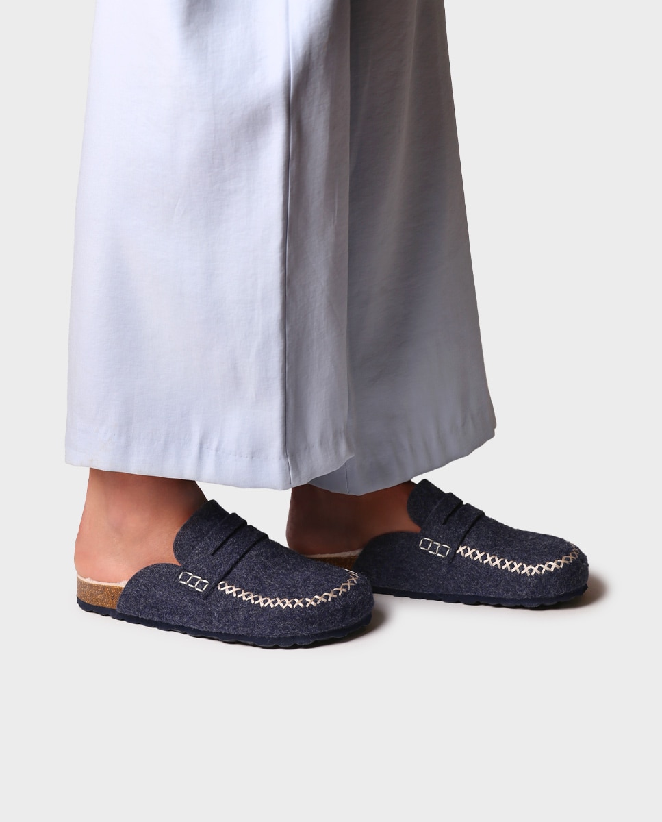 Pantufas Tipo Socas Azul-marinho-4