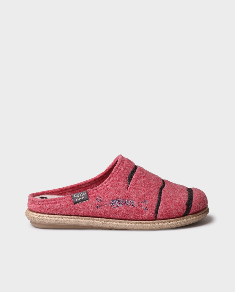 Pantufas de Feltro de Snoopy Vermelho-1