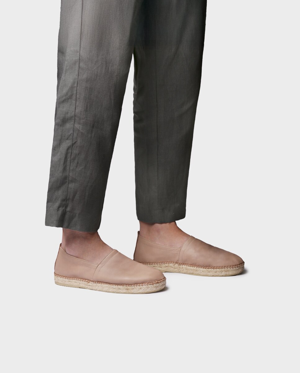 Alpercatas de Pele Taupe-4