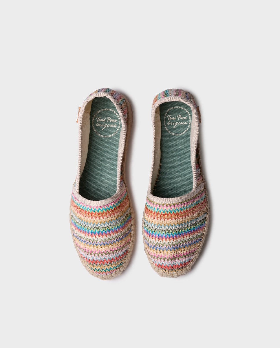 Alpercatas Rasas de Ráfia em Multicolor Multicolor-3