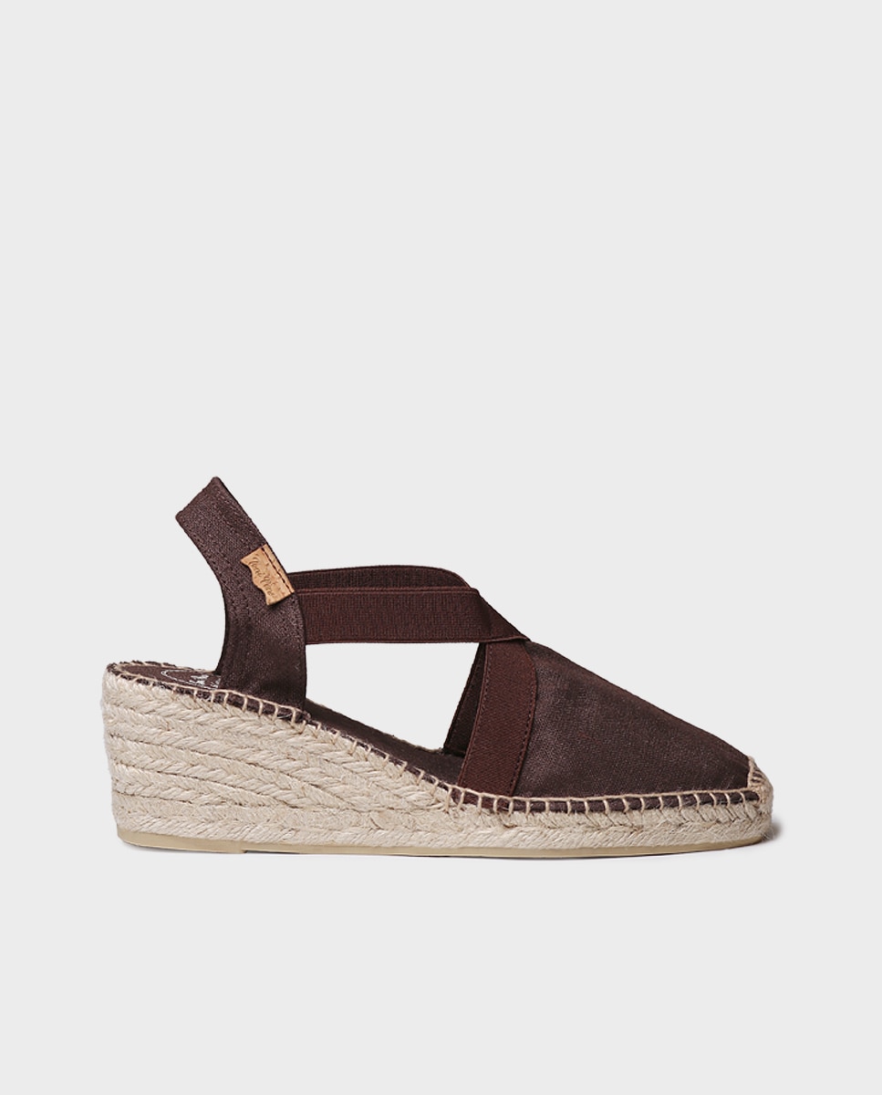 Imagem 0 de Alpercatas de Cunha em Tecido com Elásticos