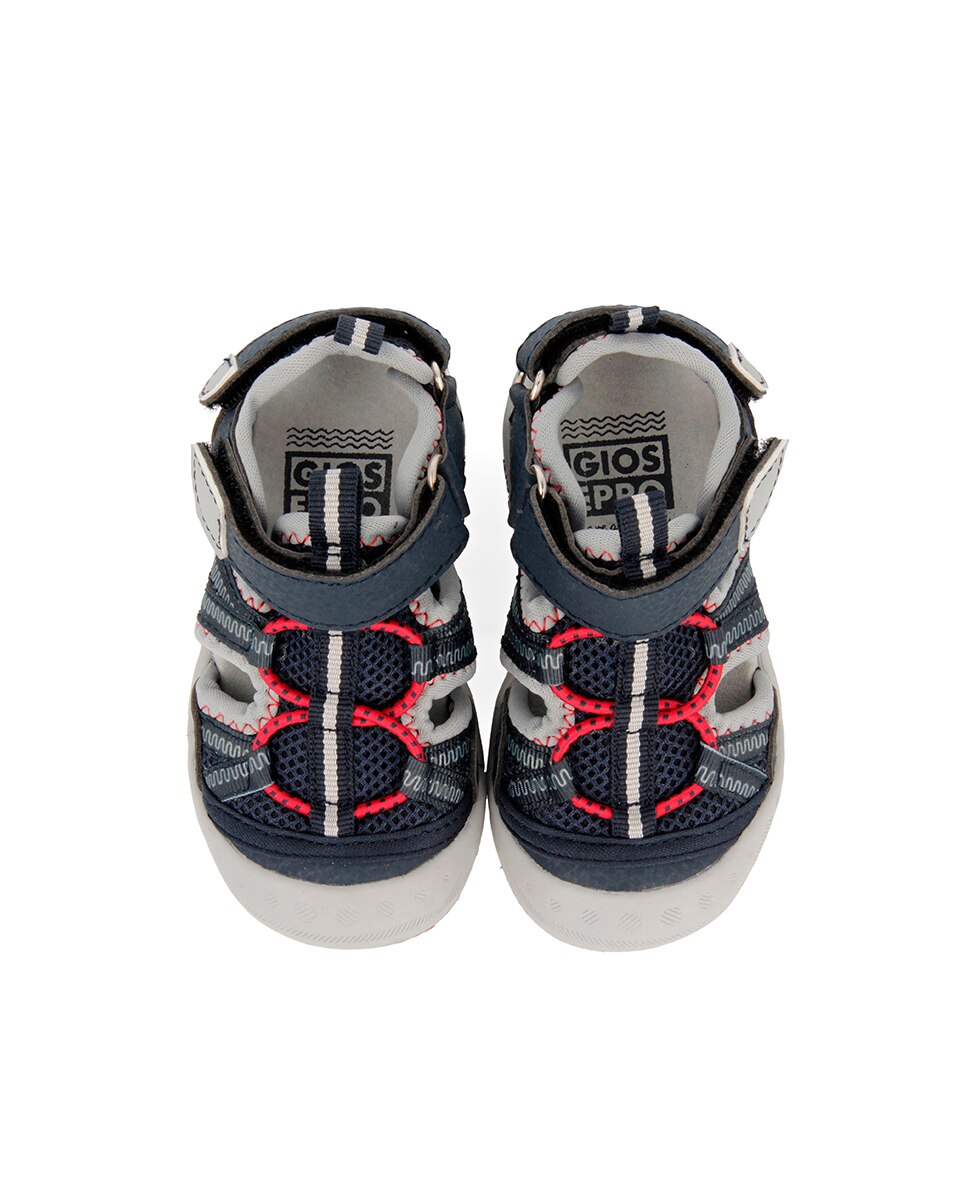 Sandálias para Bebé Tipo Cangrejera com Biqueira Reforçada Transpiráveis Azul / Cinzento-5