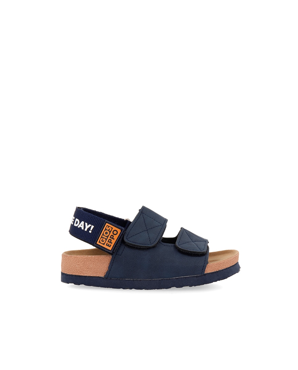 Sandálias Fechadas Infantil Estilo Bio e Fecho Elástico Azul-escuro-1