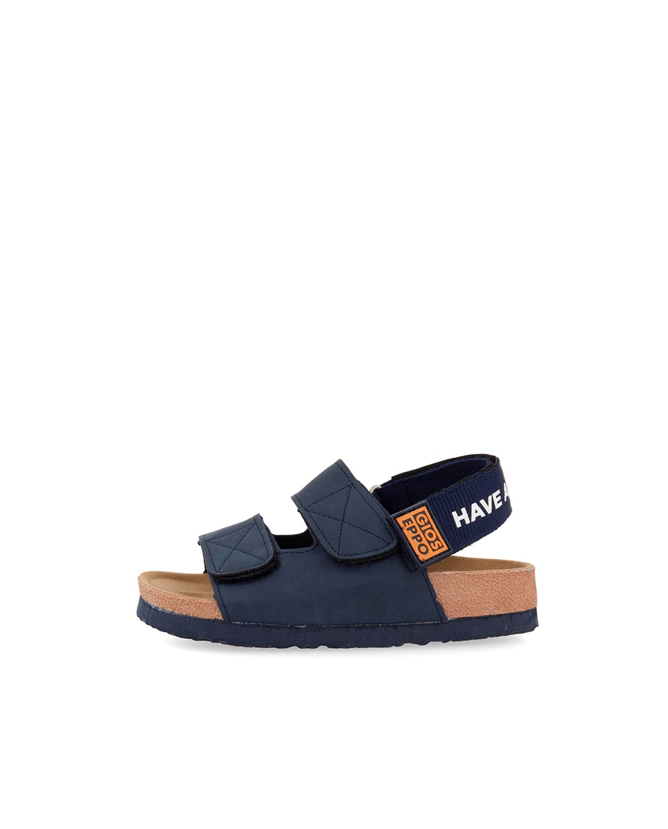 Sandálias Fechadas Infantil Estilo Bio e Fecho Elástico Azul-escuro-3