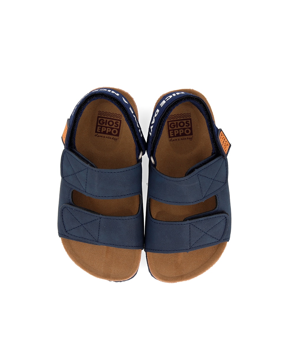 Sandálias Fechadas Infantil Estilo Bio e Fecho Elástico Azul-escuro-5