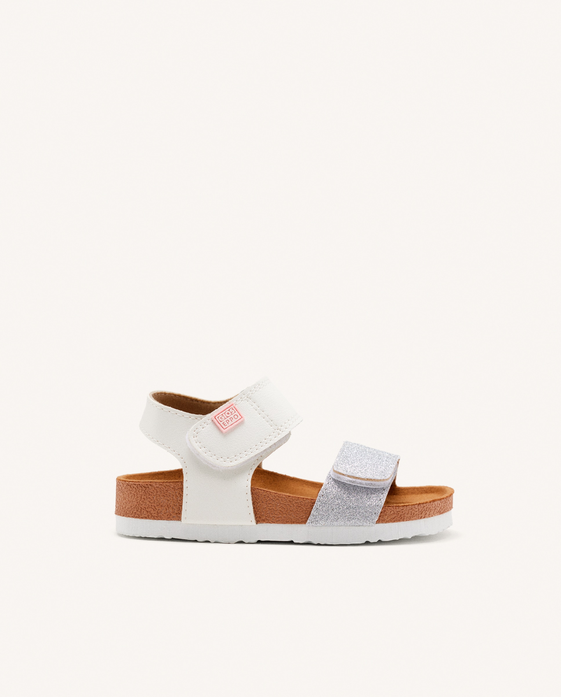 Sandálias Abertas Infantil Estilo Bio e Velcro Branco-1