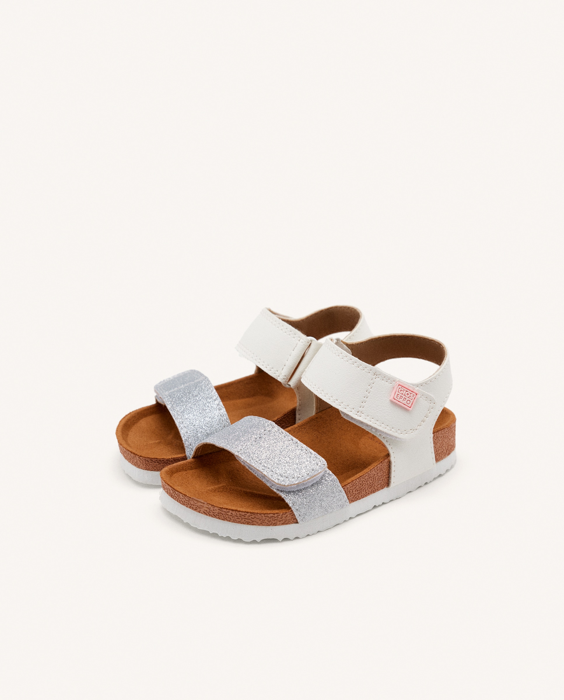Sandálias Abertas Infantil Estilo Bio e Velcro Branco-2