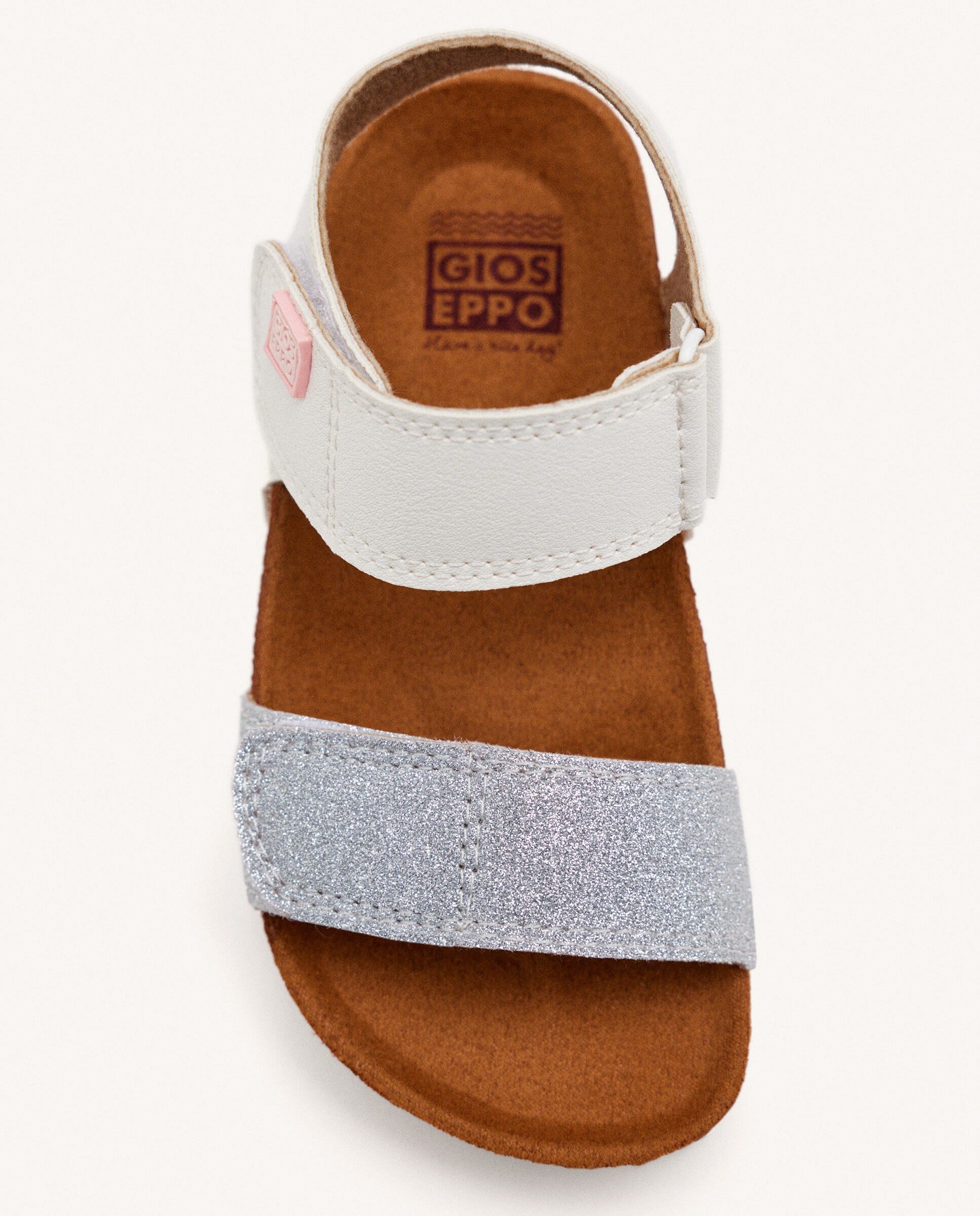 Sandálias Abertas Infantil Estilo Bio e Velcro Branco-3
