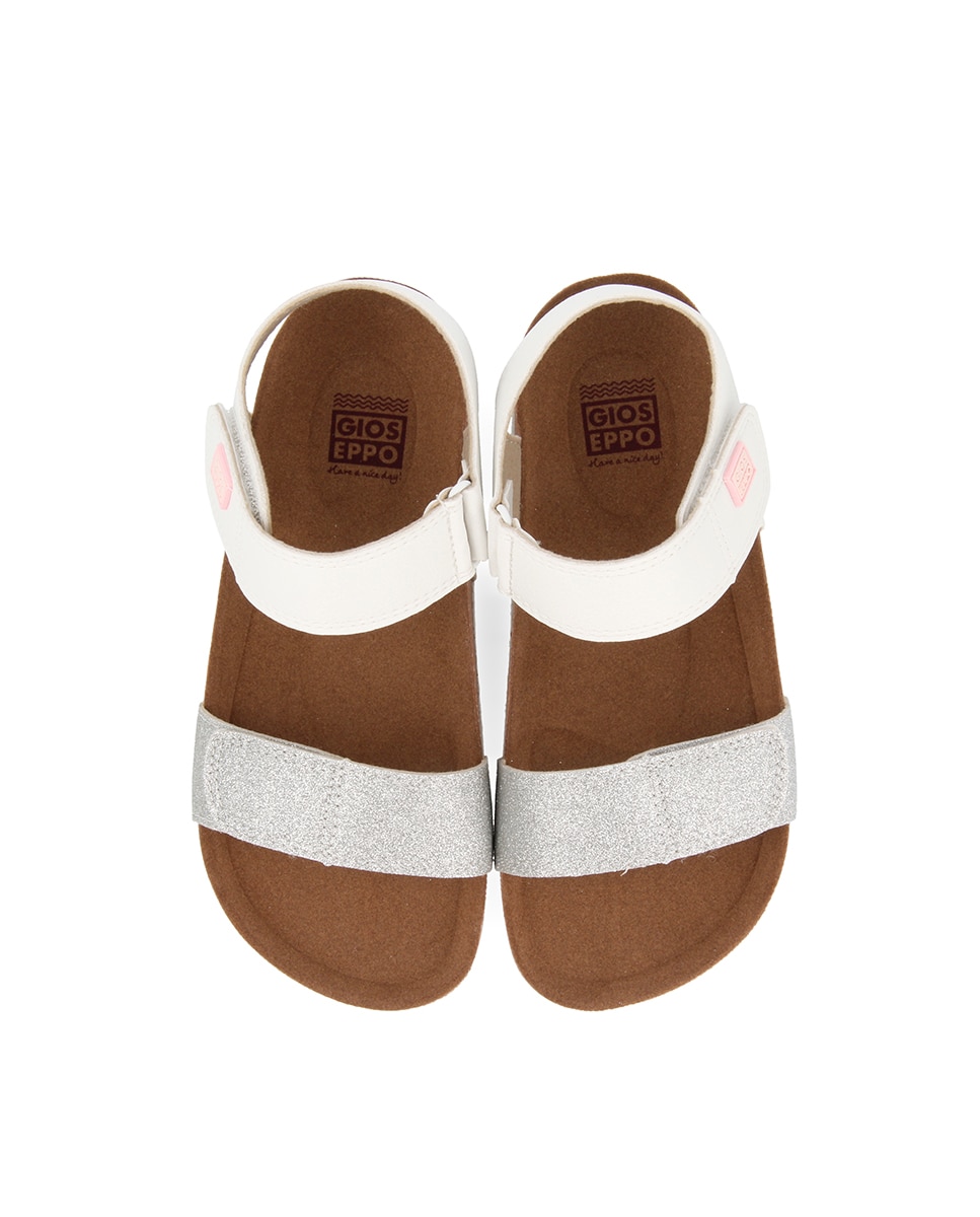 Sandálias Abertas Infantil Estilo Bio e Velcro Branco-5