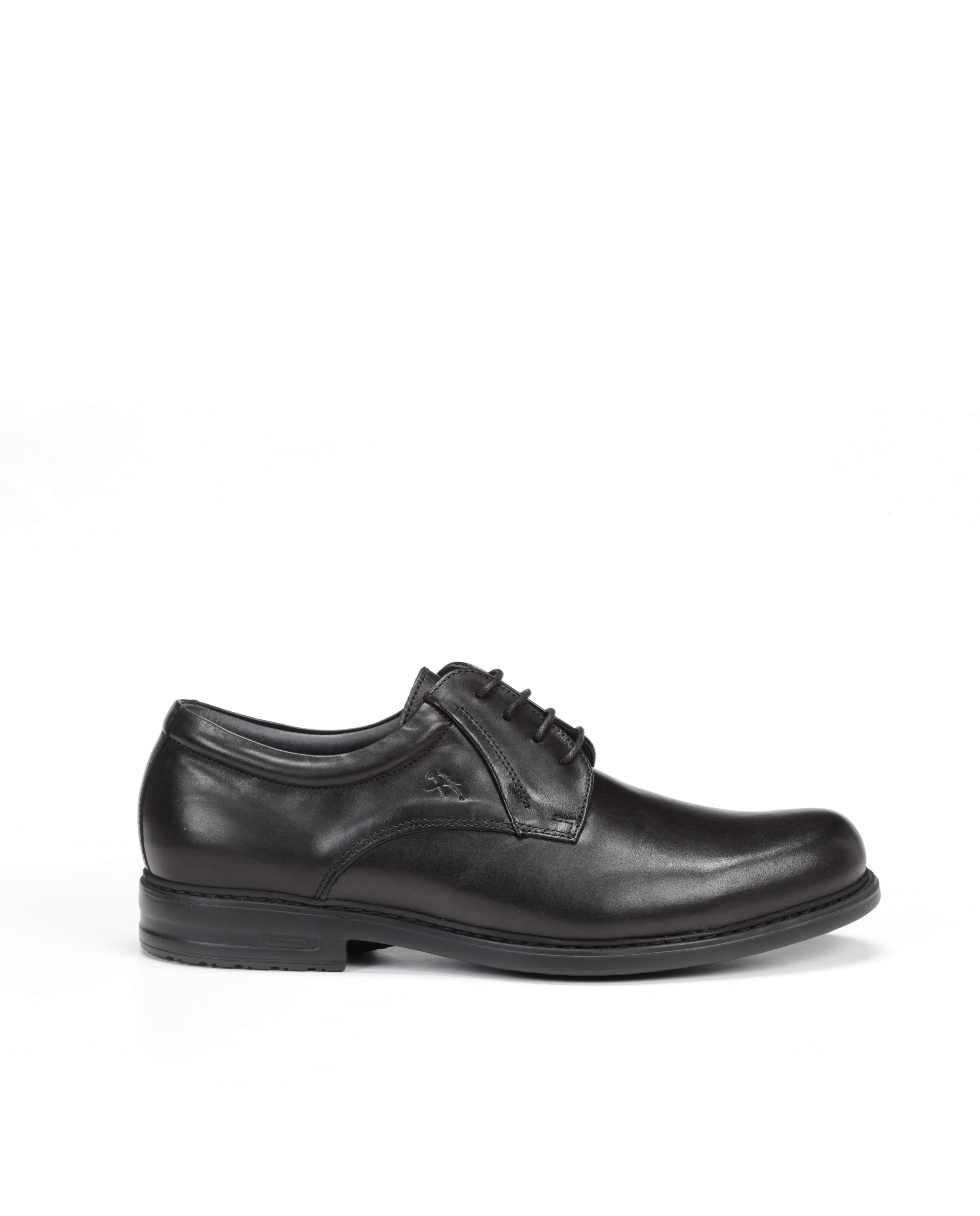 Sapatos de Cordões Fabricados em Pele Preto-1