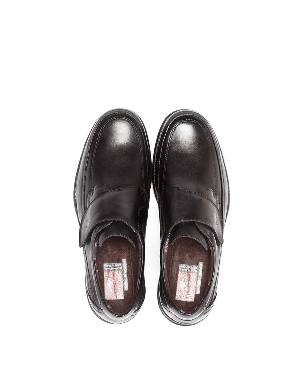 Bluchers Fabricados em Pele Preto-3