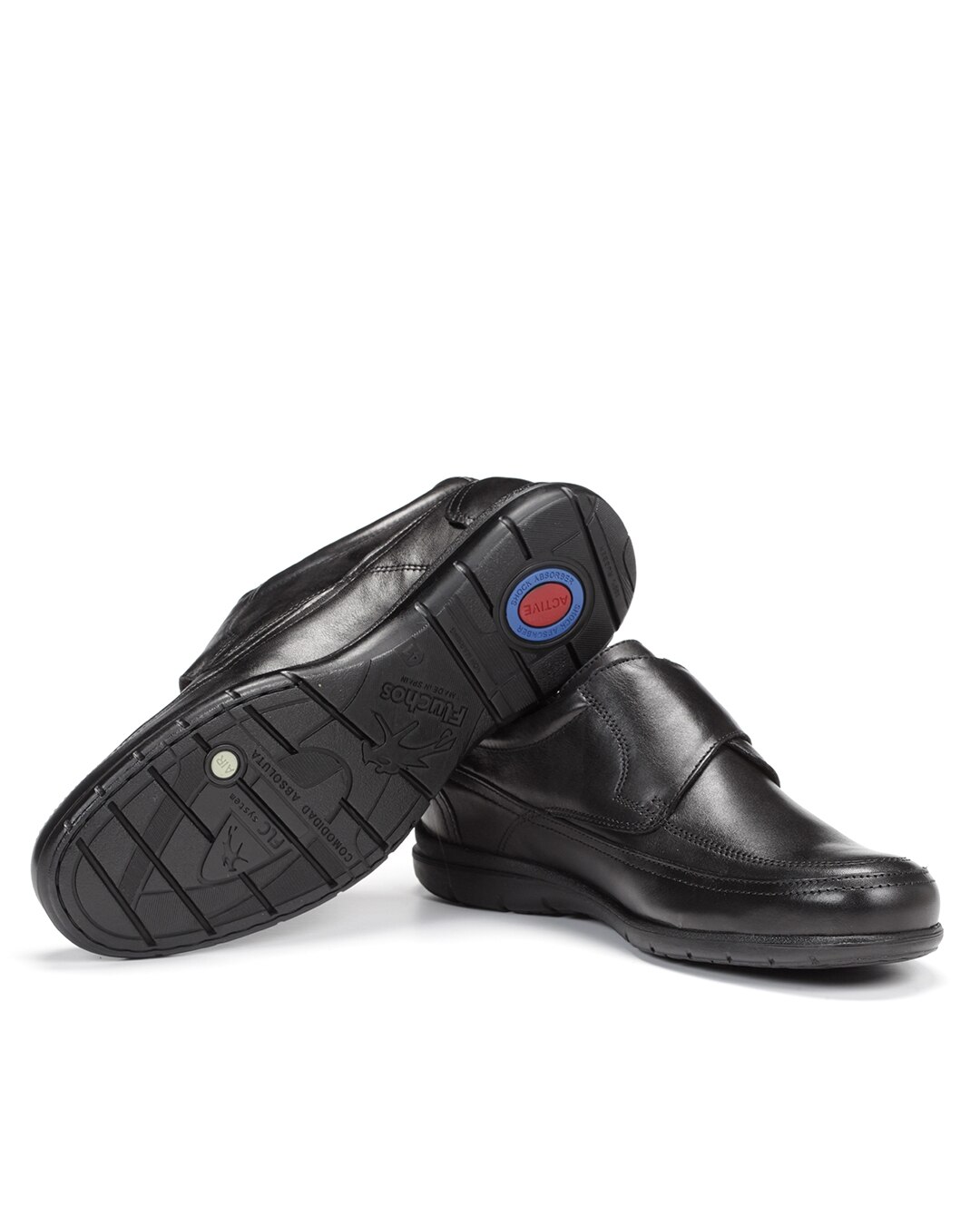 Bluchers Fabricados em Pele Preto-4