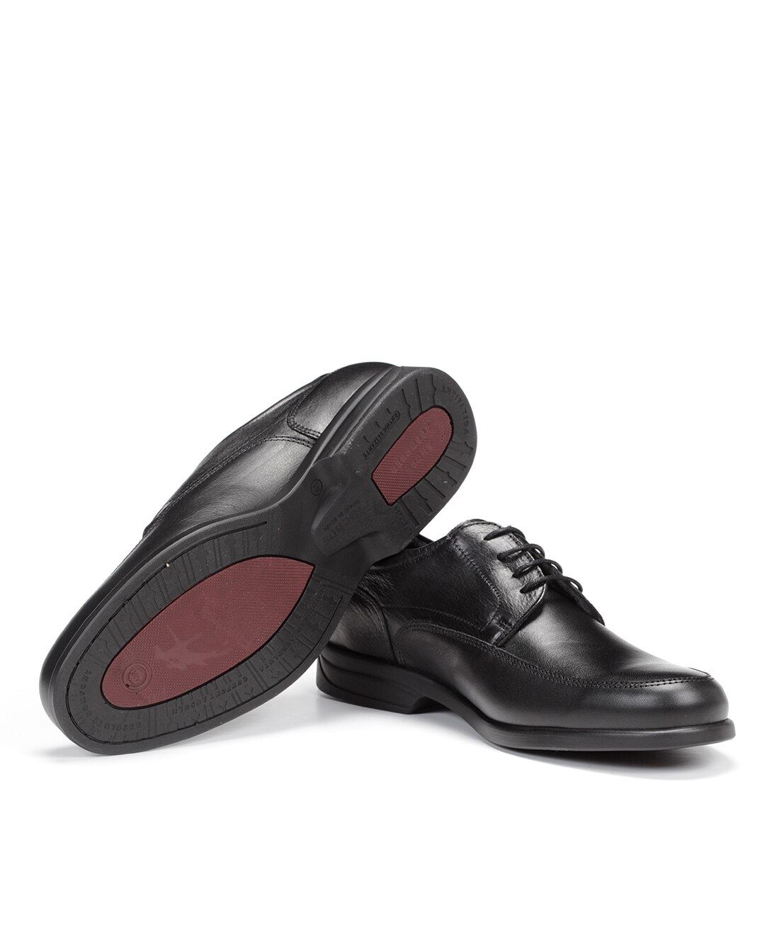 Sapatos de Cordões Fabricados em Pele Preto-4