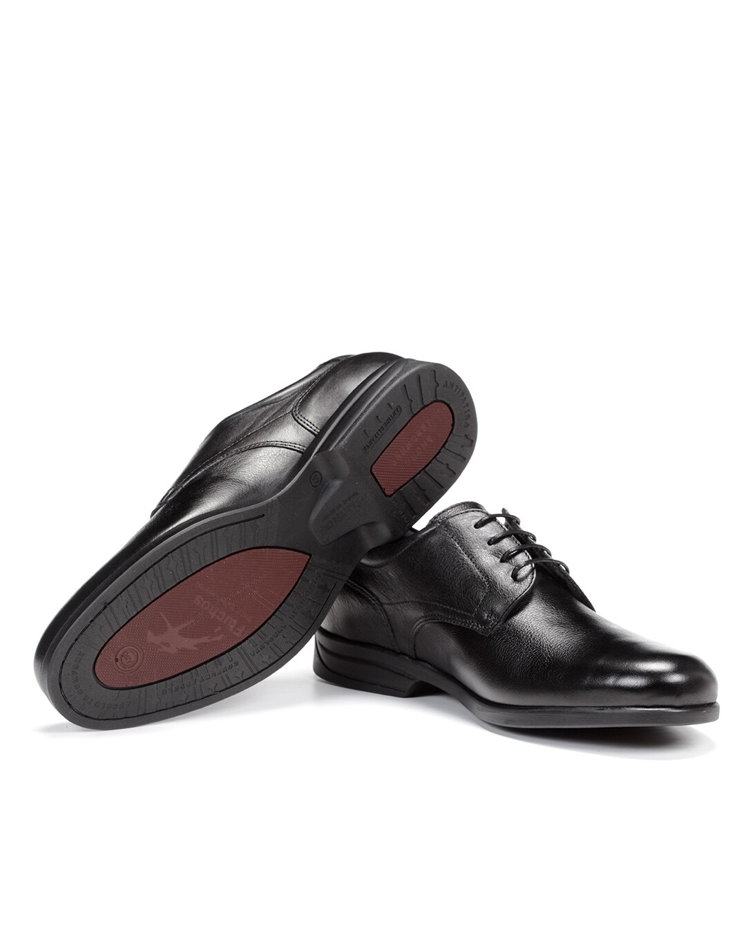Sapatos de Cordões Fabricados em Pele Preto-4