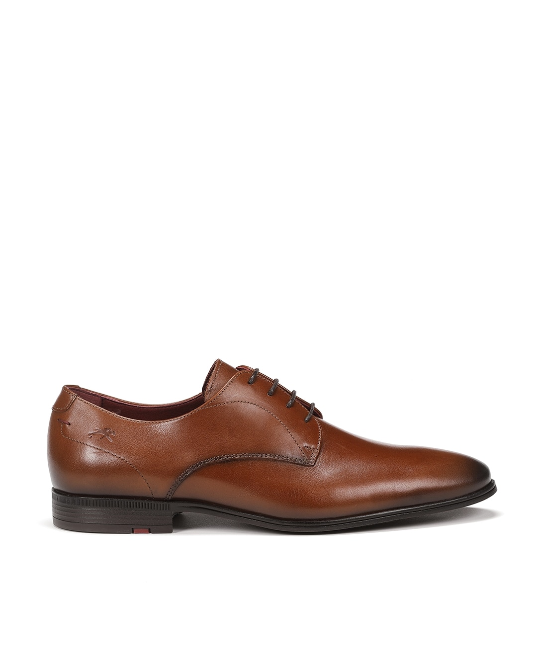Sapatos de Cordões Fabricados em Pele Castanho-1
