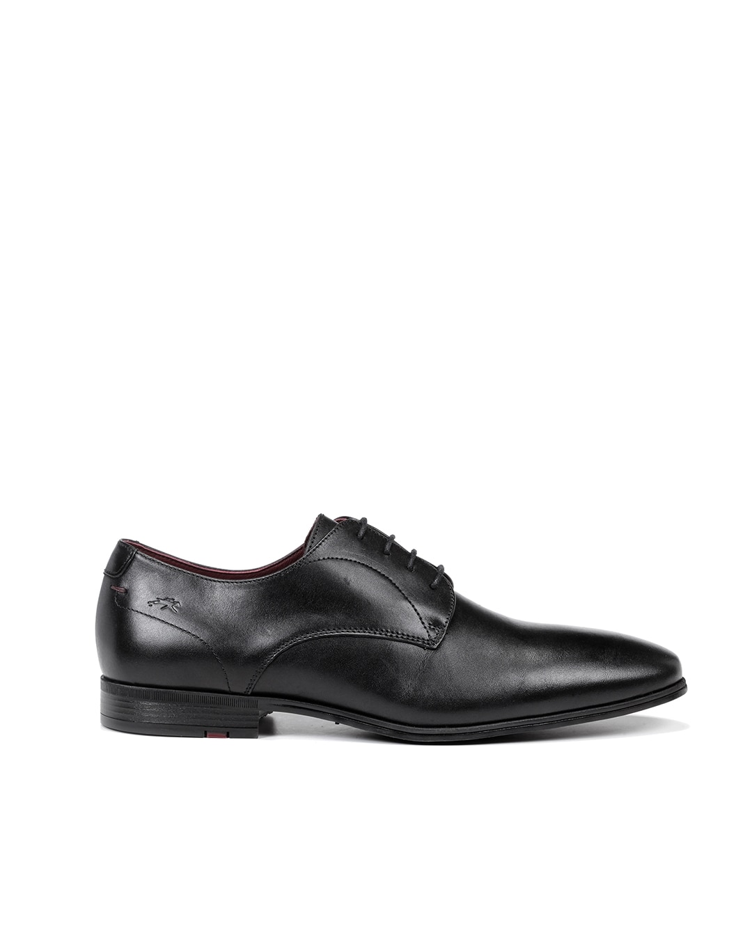 Sapatos de Cordões Fabricados em Pele Preto-1