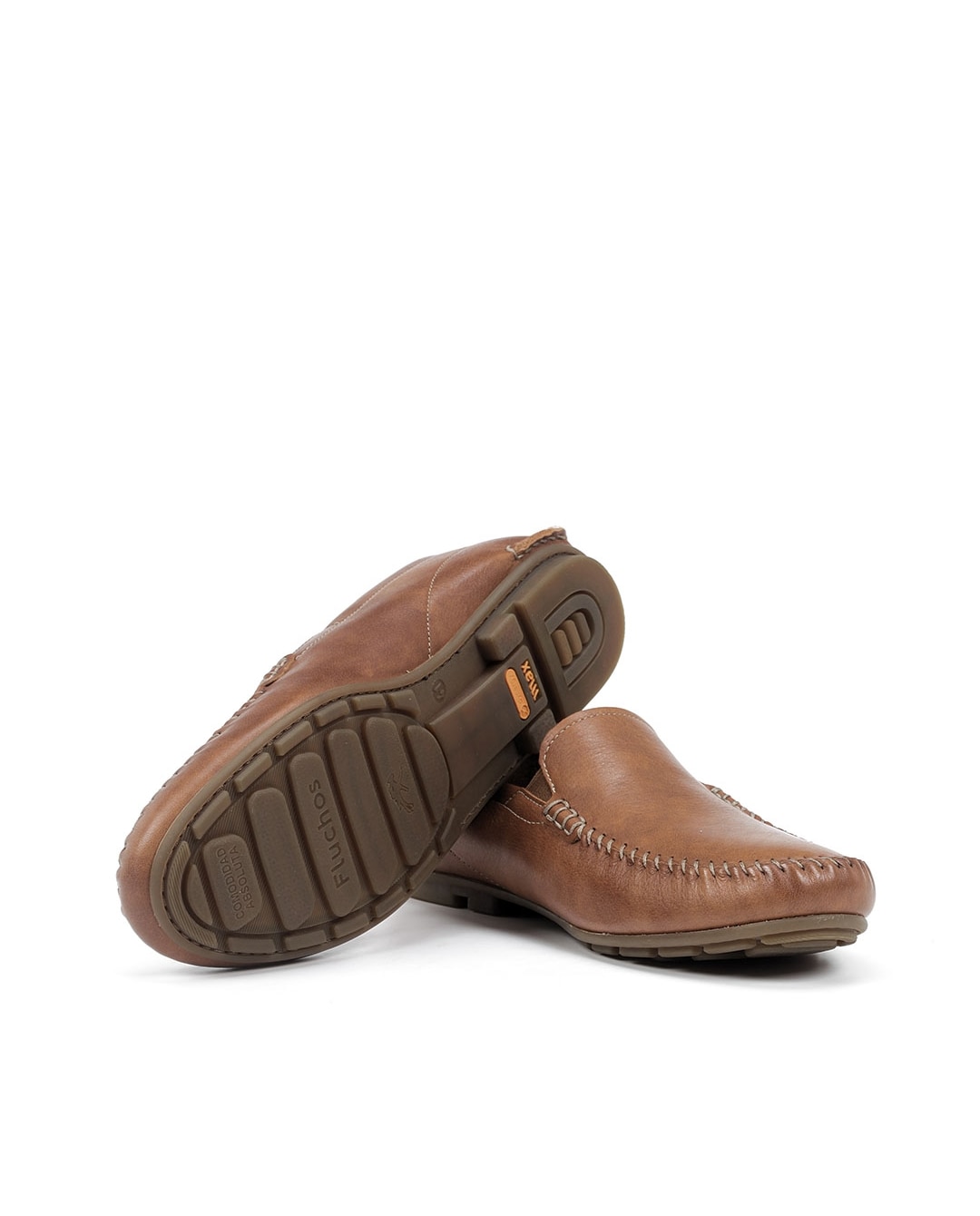 Mocassins Fabricados em Pele Castanho-6