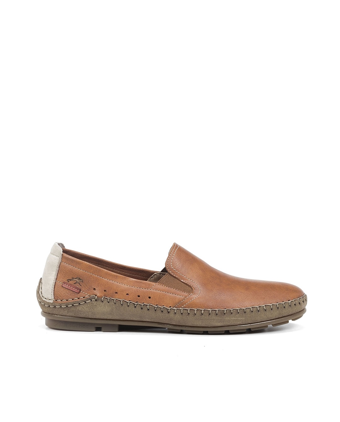 Mocassins Fabricados em Pele Castanho-claro-1