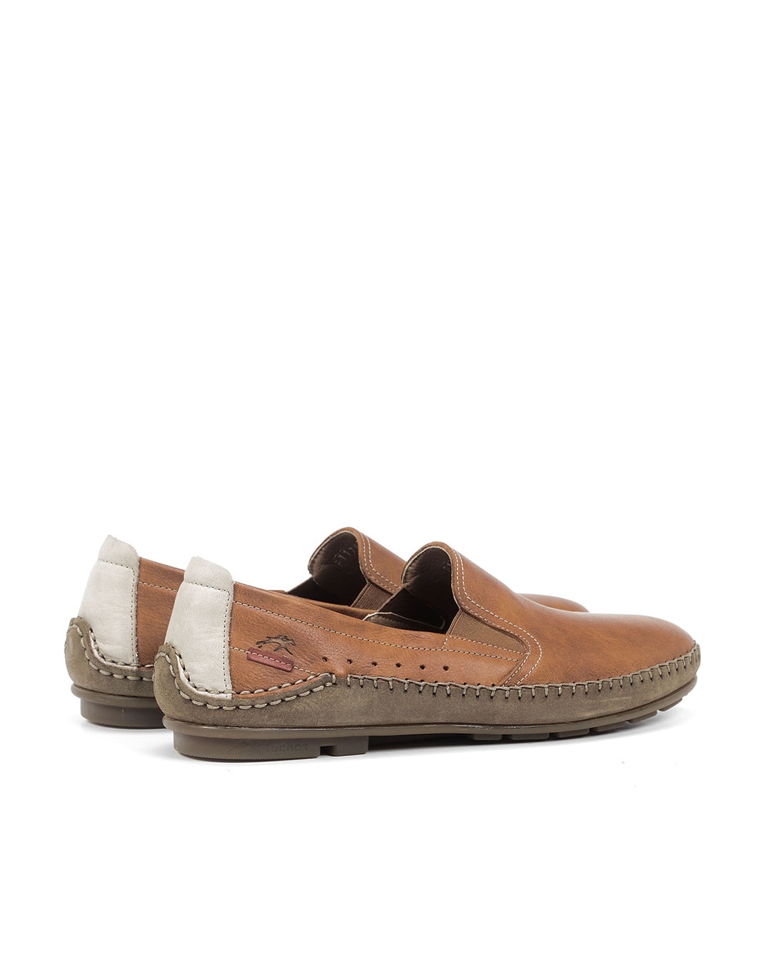 Mocassins Fabricados em Pele Castanho-claro-3
