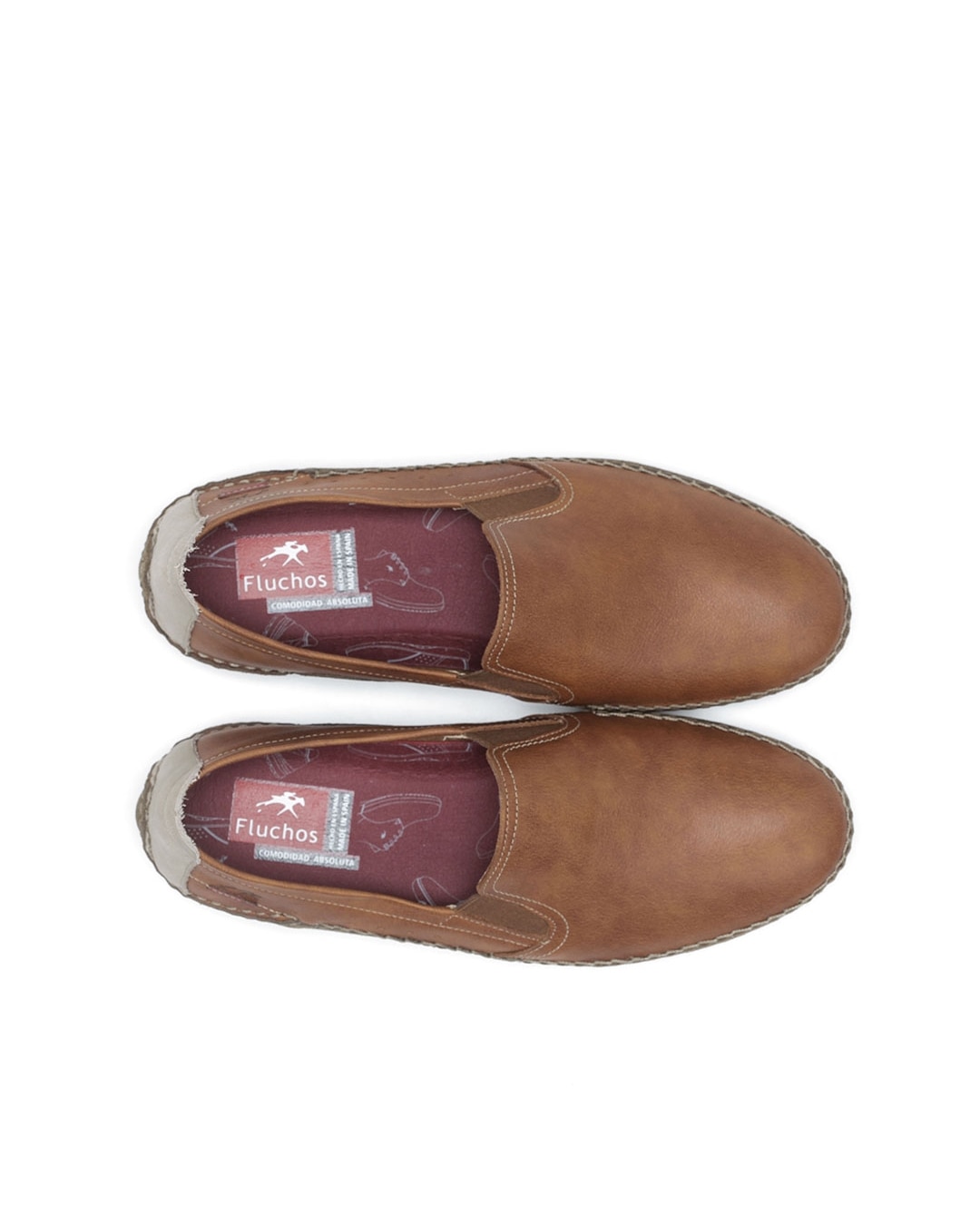Mocassins Fabricados em Pele Castanho-claro-4