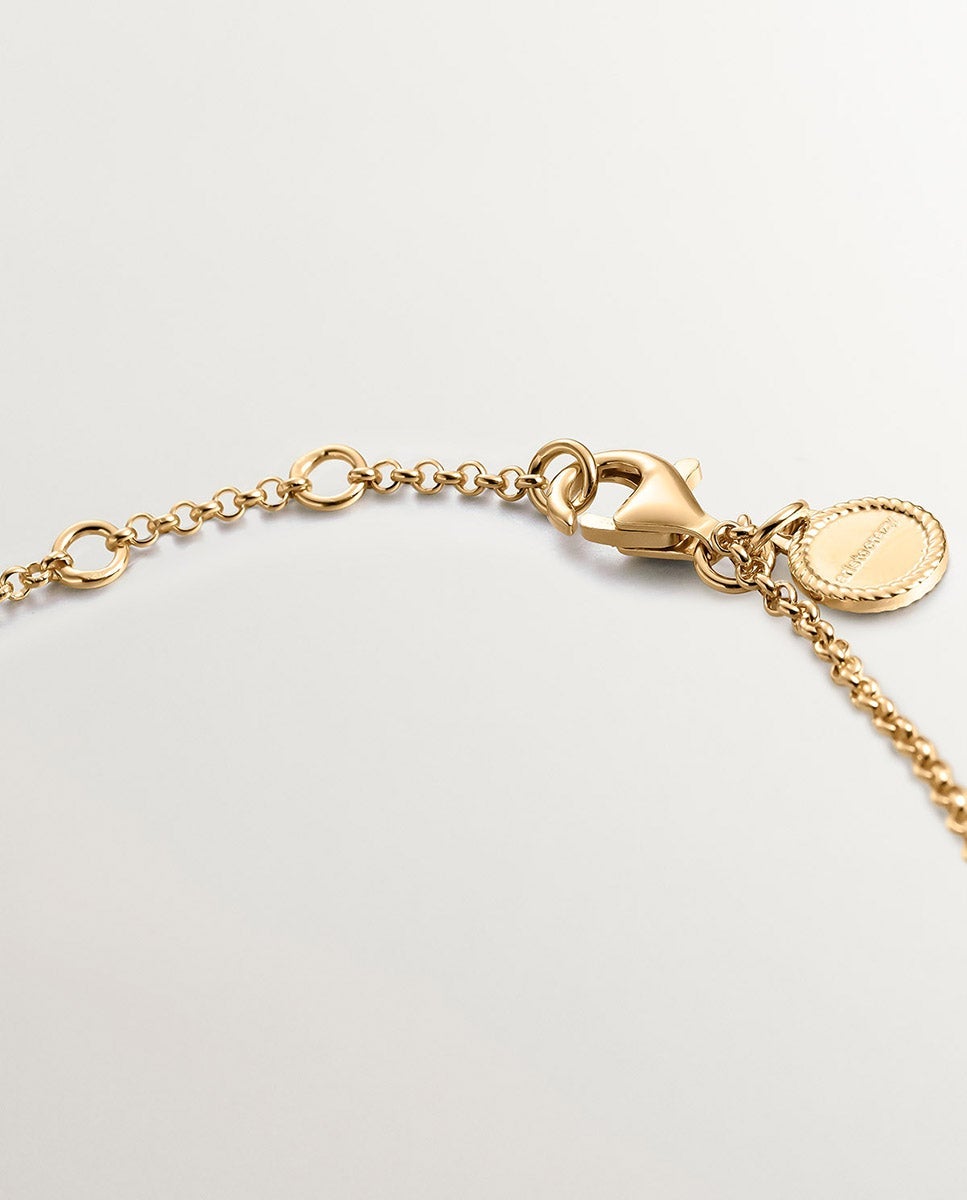 Pulseira de Corrente de Prata 925 Banhada a Ouro Amarelo de 18k com Camaleão Dourado-7