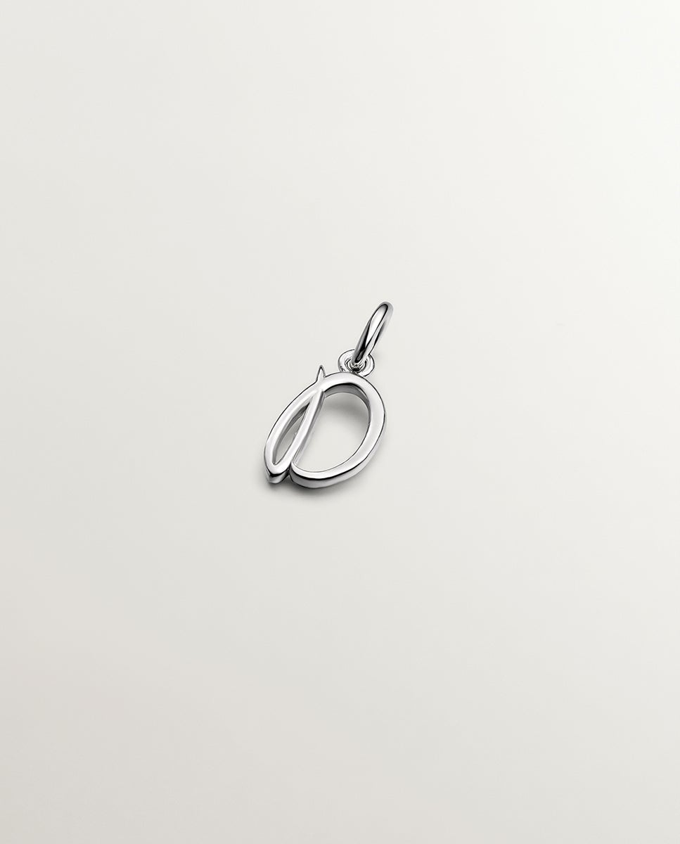 Charm de Prata 925 com Inicial D Prata-1