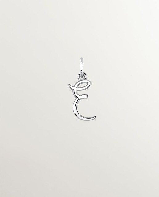 Imagem 0 de Charm de Prata 925 com Inicial E