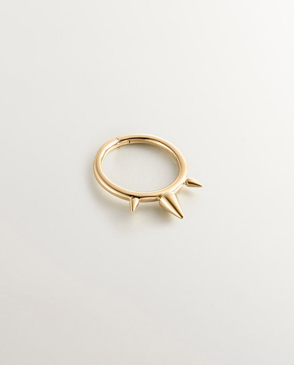 Pendente Individual de Ouro Amarelo de 9k com Pinchos Ouro-3