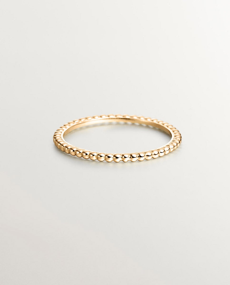 Anel de Ouro Amarelo de 9k com Bolinhas Ouro-3