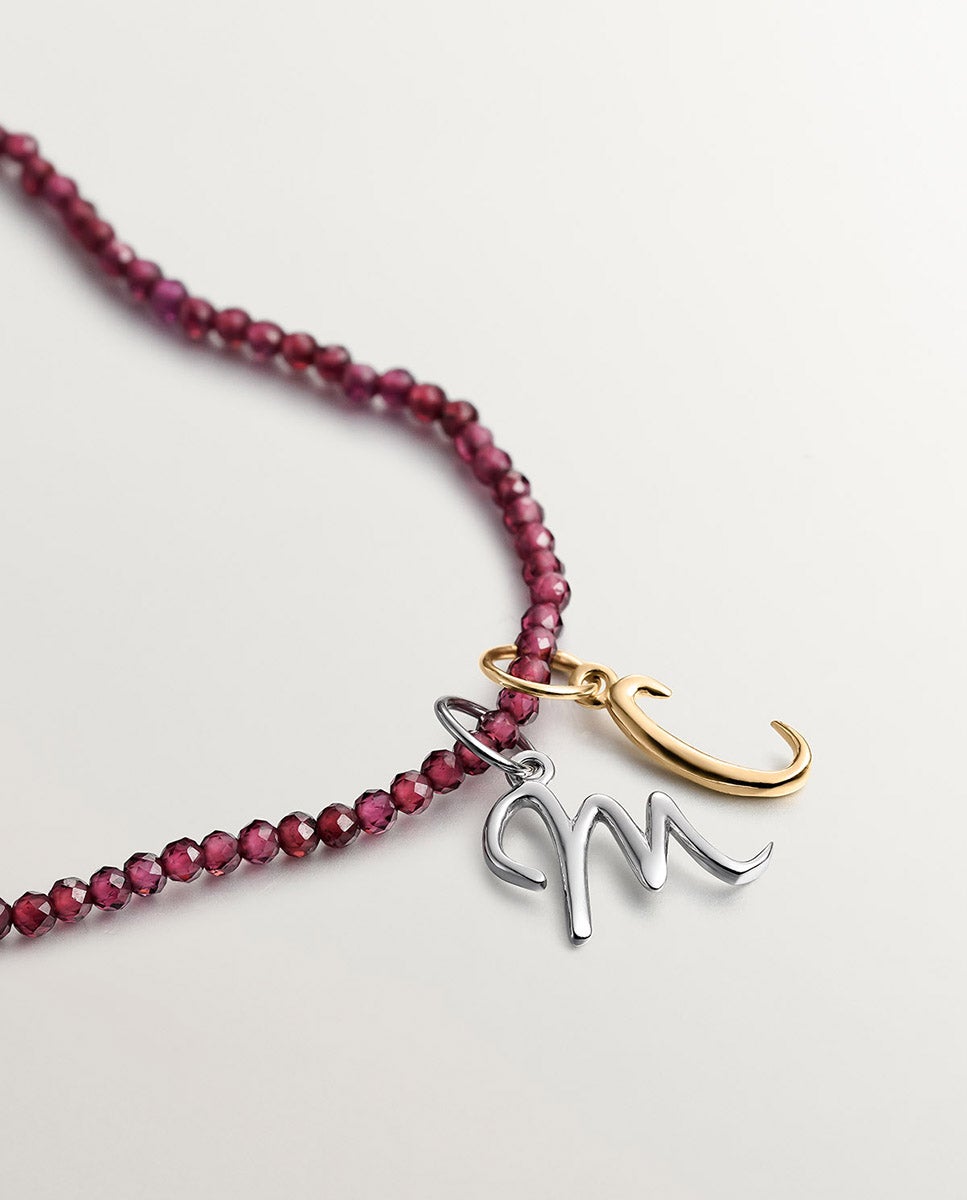 Charm de Prata 925 Banhada em Ouro Amarelo de 18k com Inicial C Ouro-5