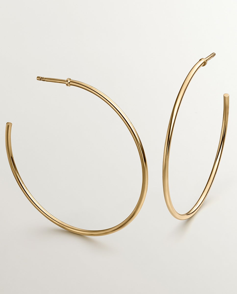 Brincos de Aro Grandes de Prata 925 Banhada em Ouro Amarelo de 18k Ouro-3