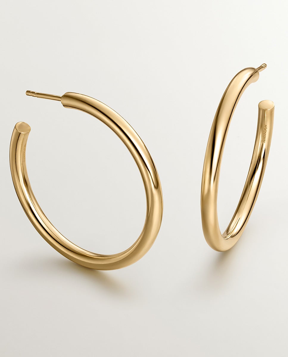 Brincos de Aro Grandes de Prata 925 Banhada em Ouro Amarelo de 18k Ouro-3
