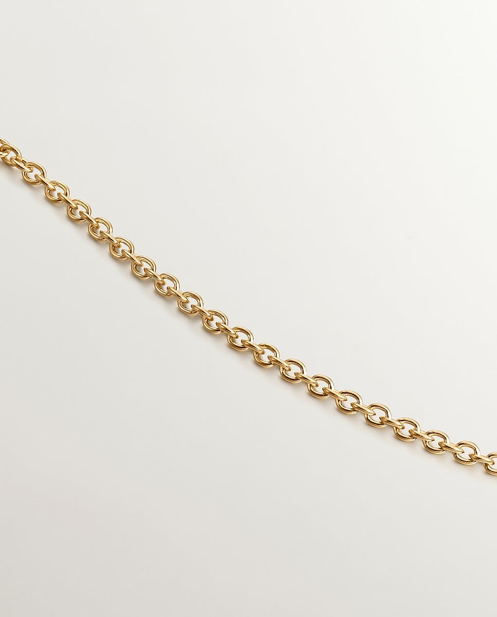 Corrente com Pendentes de Prata 925 Banhada a Ouro Amarelo de 18k com Cruz Pequena e Espinelas Preto-5