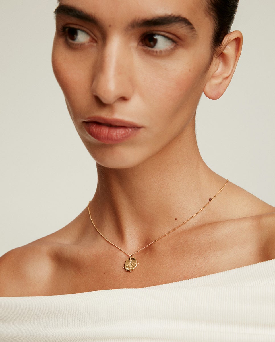 Pendente de Prata 925 Banhada em Ouro Amarelo de 18k com Medalha Estilo Antigo Ouro-4