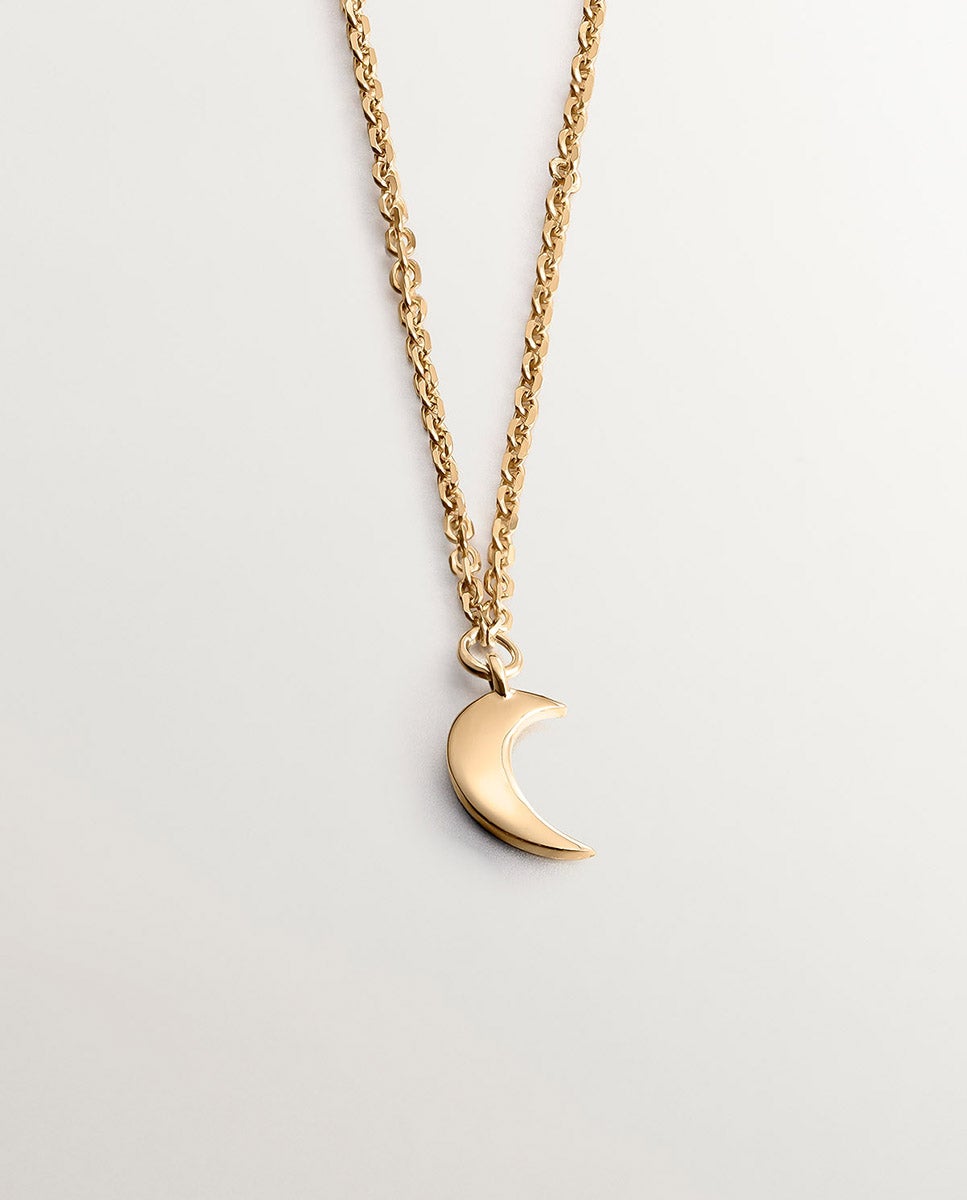Pendente de Ouro Amarelo de 9k com Lua Ouro-1