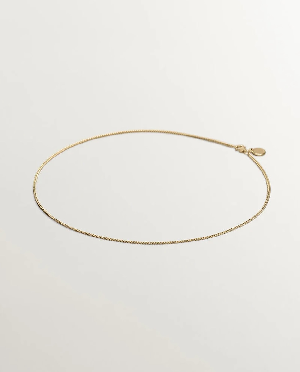Corrente Diamantada de Prata 925 Banhada em Ouro Amarelo de 18k Ouro-1